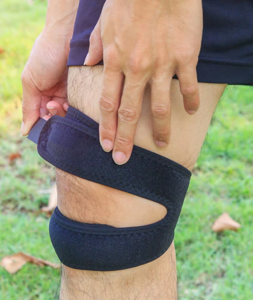 Patellar Tendon Brace Style worn on leg