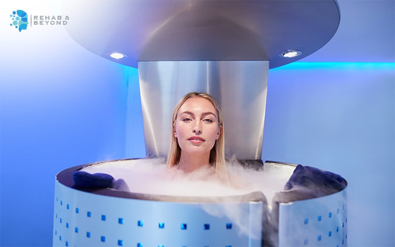 Cryotherapy session for sports recovery and injury prevention